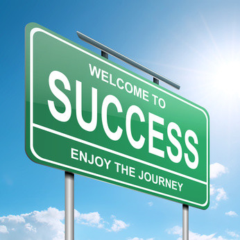 road to success sign